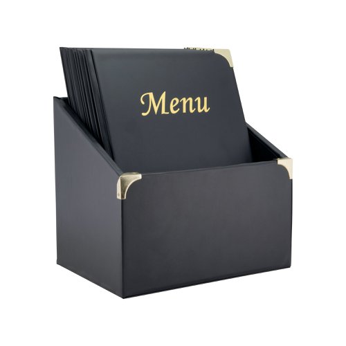 Securit Basic Range Menu Book Cover Box Set Fixed A4 Inserts (Pack of 10) MC-BOX-BRA4-BL Kitchen Accessories DF28402