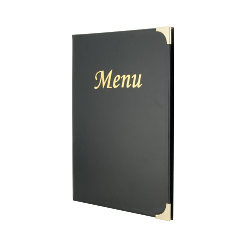 Securit Basic Range Menu Book Cover Box Set Fixed A4 Inserts (Pack of 10) MC-BOX-BRA4-BL | Deflecto