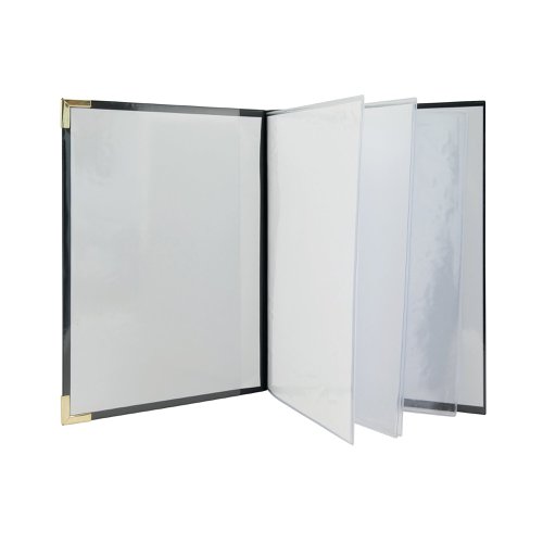 Securit Basic Range Menu Book Cover Box Set Fixed A4 Inserts (Pack of 10) MC-BOX-BRA4-BL Kitchen Accessories DF28402