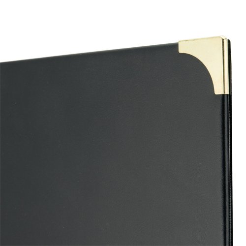 Securit Basic Range Wine Card PVC Leather Style A4 Black MC-BRWC-BL | Deflecto