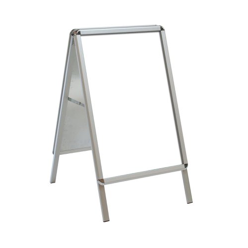 Deflecto A1 Pavement Display Board with Snap Frame Aluminium Silver PPA110S