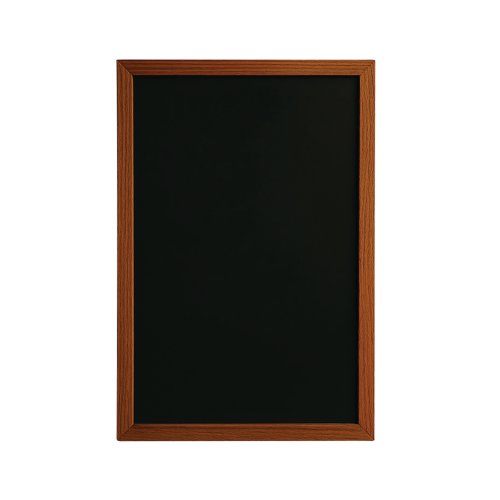 Deflecto Wall Mounted Chalkboard 300x400mm Teak WCB-30-40-TE