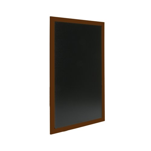 Deflecto Wall Mounted Chalkboard 400x600mm Teak WCB-40-60-TE - DF91449