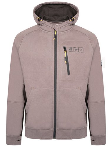 JCB Trade Zip Thru Hoodie Grey 3XL DK9S-X3L | JCB