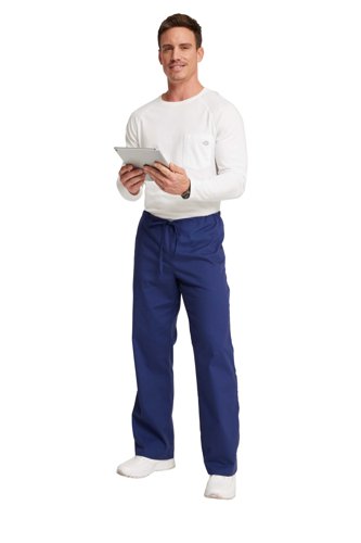 Dickies Signature Drawstring Scrub Bottoms: Comfort & Style for Healthcare Professionals Navy XXS