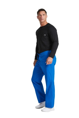 Dickies Signature Drawstring Scrub Bottoms: Comfort & Style for Healthcare Professionals Royal Blue