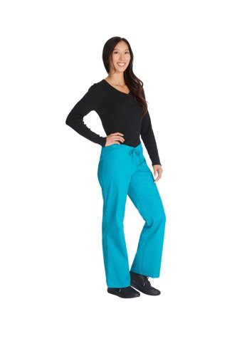 Dickies Signature Drawstring Scrub Bottoms: Comfort & Style for Healthcare Professionals Teal XXS