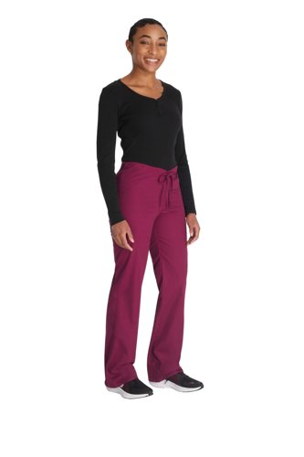 Dickies Signature Drawstring Scrub Bottoms: Comfort & Style for Healthcare Professionals Wine XXS