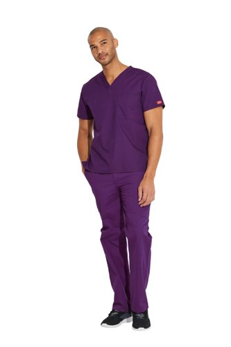 Dickies Signature Unisex Scrub Top: Comfort, Style & Practicality for Healthcare Professionals Eggpl