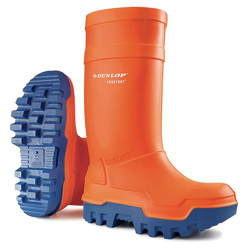 Dunlop Purofort Thermo+ Full Safety Wellington Boots 1Pr Orange 5 C66234305