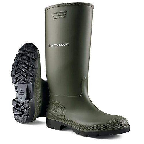 Dunlop Pricemastor Non Safety Waterproof Wellington Boots 1Pr Green 3 BBG03