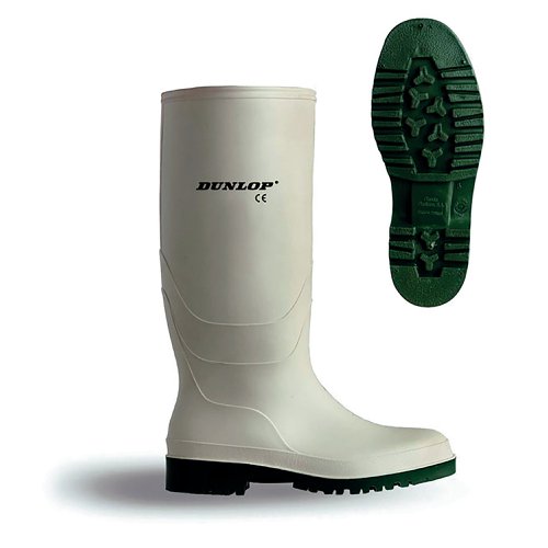 Dunlop Pricemastor Non Safety Waterproof Wellington Boots 1Pr White 3 BBW03 | Dunlop