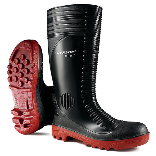 Dunlop Acifort Concrete Waterproof Safety Wellington Boots 1Pr Black 6 A25293106 | Dunlop