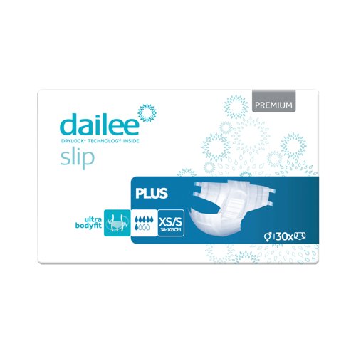 Dailee Slip Premium Plus Adult Diapers XS/S (Pack of 30) I0100318