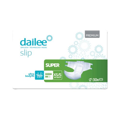 Dailee Slip Premium Super Adult Diapers XS/S (Pack of 30) I0100321