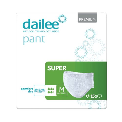 Dailee Pant Premium Super Incontinence Pants Medium (Pack of 15) I0200470
