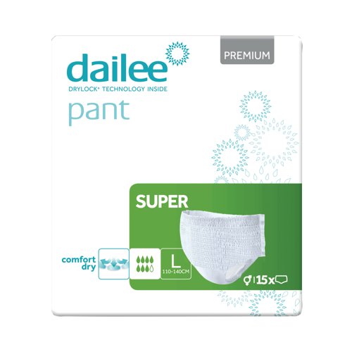 Dailee Pant Premium Super Incontinence Pants Large (Pack of 15) I0200471