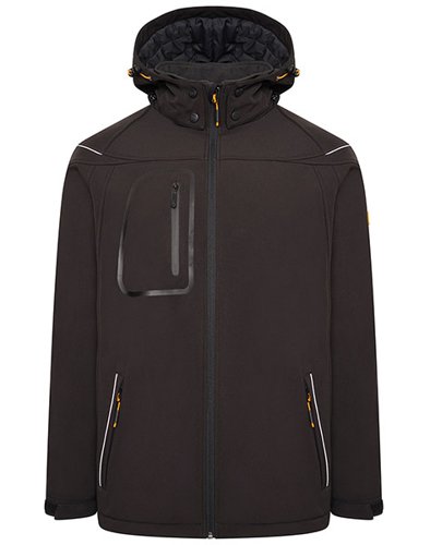 JCB Trade Hooded Softshell Black XL D-ML-XL