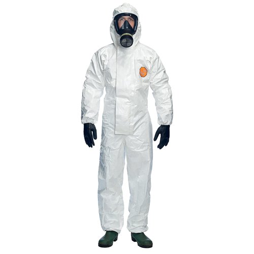 Dupont Tyche 4000S CHZ5 Hooded Coverall White S TY4000BSS