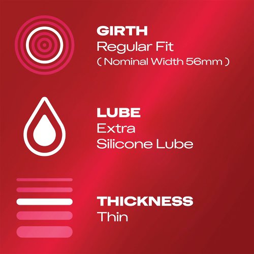 Durex Thin Feel condoms offer enhanced sensitivity, increasing the feeling of closeness to your partner without sacrificing safety. Help make sex feel better by increasing sensitivity. Remember no method of contraception works 100 Percent against pregnancy, HIV or sexually transmitted infections. It's good to be in the know, so read the info inside, especially if you are using condoms for anal or oral sex. Supplied in a pack of 20.