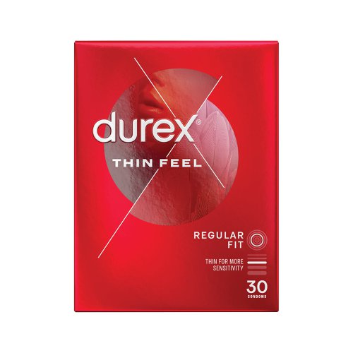 Durex Thin Feel condoms offer enhanced sensitivity, increasing the feeling of closeness to your partner without sacrificing safety. Help make sex feel better by increasing sensitivity. Remember no method of contraception works 100 Percent against pregnancy, HIV or sexually transmitted infections. It's good to be in the know, so read the info inside, especially if you are using condoms for anal or oral sex. Supplied in a pack of 30.