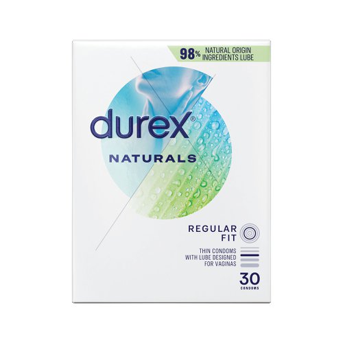 Durex Naturals Thin Condoms (Pack of 30) 3203212 | Durex