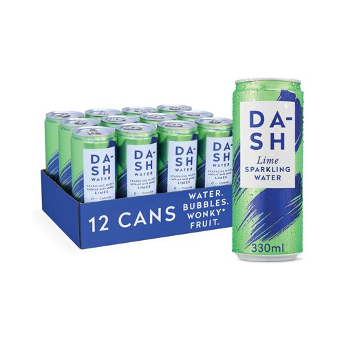 Dash Lime Sparkling Water 330ml (Pack of 12) DBL007