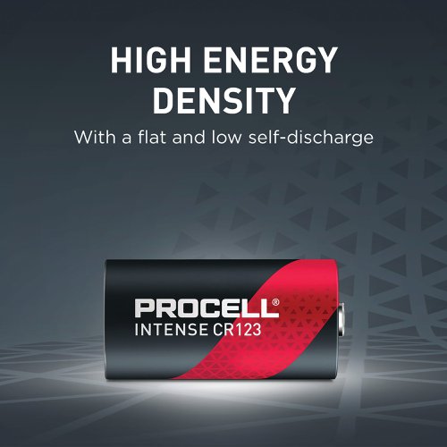 Procell Intense High Power Lithium CR123 3V Battery (Pack of 10) 5000394163393