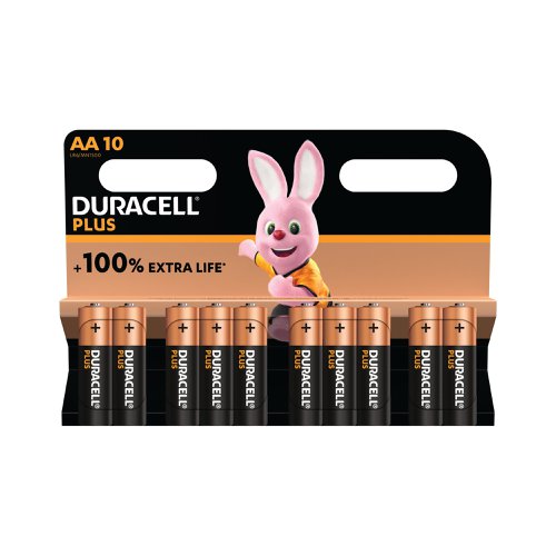 Duracell offers a wide range of batteries to be used in electronics that require reliable power. Duracell Plus AA batteries are alkaline batteries ideal for powering all your everyday devices. These batteries are perfect for powering everyday devices, such as digital cameras, photoflash, toys or boomboxes, and of course are great fit for the regularly used devices as flashlights, portable game controllers, shavers and toothbrushes. Duracell Plus AA has up to 100% extra life. Unused Duracell batteries can stay powered for up to 10 years in ambient storage.