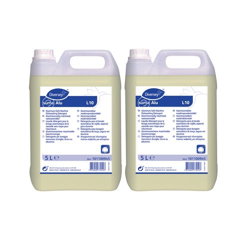 Suma Alu L10 Dishwashing Detergent 5L (Pack of 2) 101100945 | Diversey