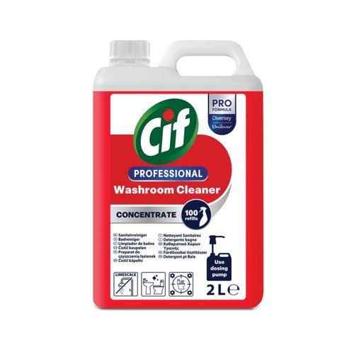 Cif Professional Conc Washroom Cleaner 2 Litres Pack of 2 9303815