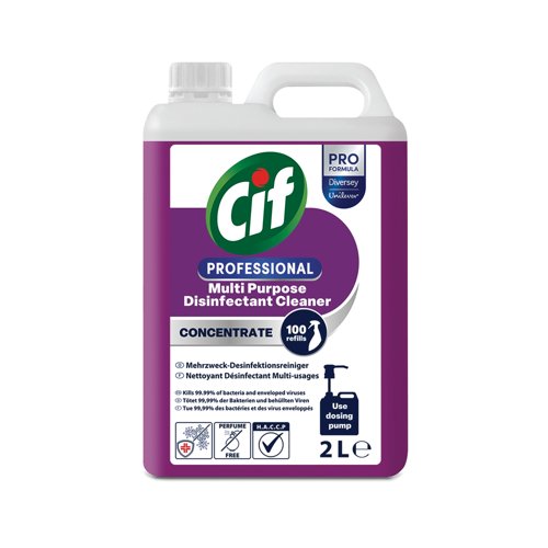 Cif Professional Conc Multipurpose Disinfectant 2L Pack of 2 9303826