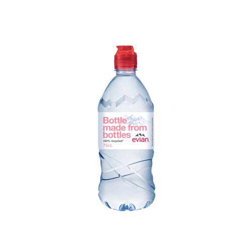 Evian Still Natural Spring Water [PET] Sports Cap Bottle 750ml (Pack of 12)