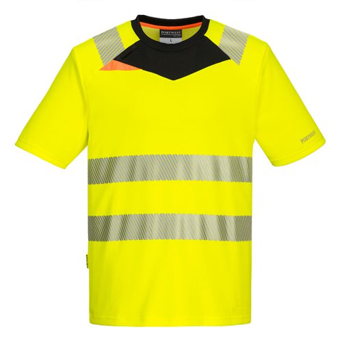 Portwest DX4 Hi Vis T-Shirt S/S L Yellow/Blk