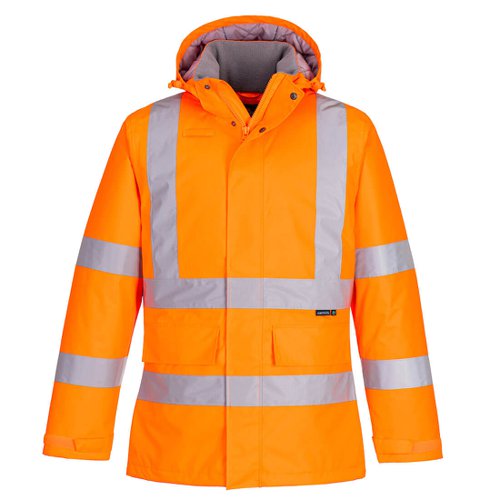 Portwest Eco Hi Vis Winter Jacket M Orange | POW36755 | Portwest