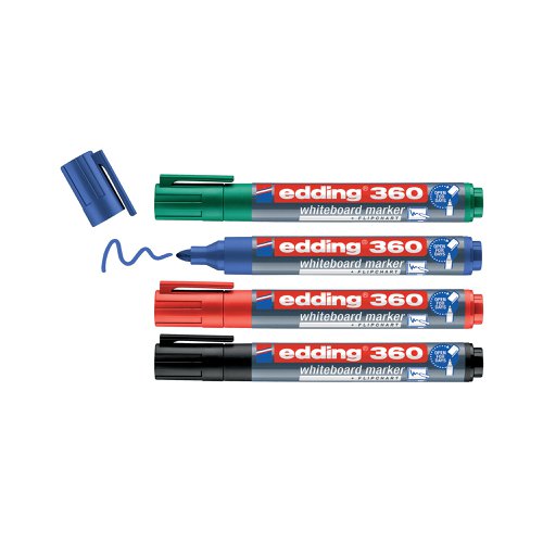 Edding 360 Drywipe Marker Assorted (Pack of 4) 3318999