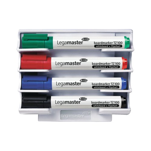 Keep your board markers to hand with this board accessory from Legamaster which will tidy up and organise your whiteboard. The magnetic marker holder is designed to hold up to four whiteboard markers horizontally and will attached onto any magnetic board. Easy moved, you can position the marker holder wherever is convenient and move it depending on your whiteboard use.