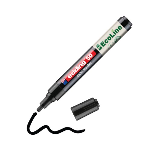 Edding E-50 Water-Based Paint Marker Medium Black (Pack of 10) 4-50-001/10