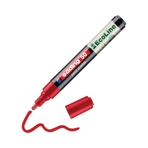 Edding E-50 Water-Based Paint Marker Medium Red (Pack of 10) 4-50-002/10