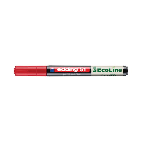 Edding E-51 Water-Based Paint Marker Fine Red (Pack of 10) 4-51-002/10