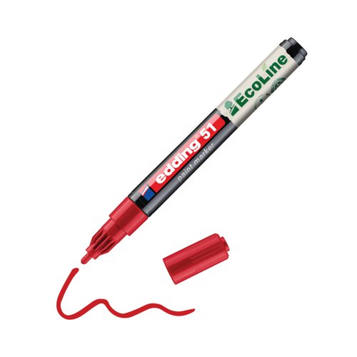 Edding E-51 Water-Based Paint Marker Fine Red (Pack of 10) 4-51-002/10