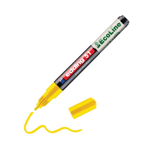 Edding E-51 Water-Based Paint Marker Fine Yellow (Pack of 10) 4-51-005/10