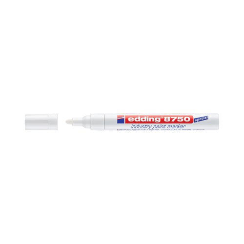 Edding 8750 Industry Paint Marker Bullet Tip (Pack of 10) White 4-8750049 | Edding