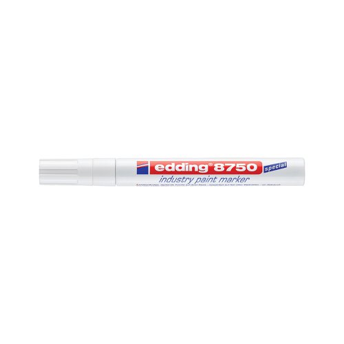 Edding 8750 Industry Paint Marker Bullet Tip (Pack of 10) White 4-8750049 | Edding