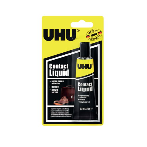 UHU 033882 Contact Liquid Adhesive 33ml Blister Card 3-33882