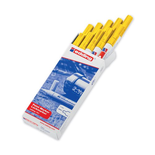 Edding 751 Bullet Tip Paint Marker Fine Yellow (Pack of 10) 751-005 | Edding