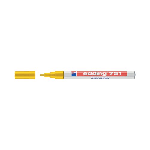 Edding 751 Bullet Tip Paint Marker Fine Yellow (Pack of 10) 751-005 | Edding