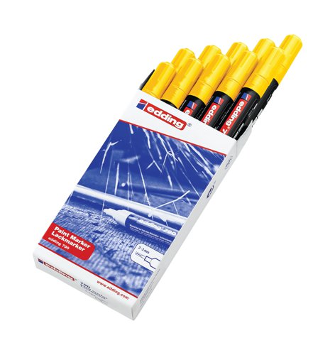 Edding 790 Paint Marker Folding Box (Pack of 10) Yellow 4-790005 | Edding