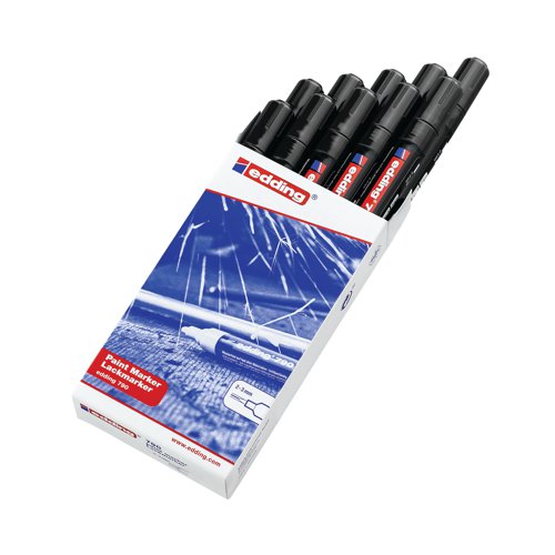 Edding 790 Paint Marker Folding Box (Pack of 10) Black 4-790001 | Edding