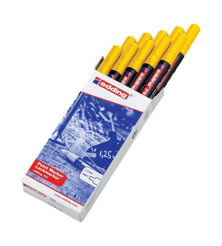 Edding 791 Paint Marker Folding Box (Pack of 10) Yellow 4-791005 | Edding